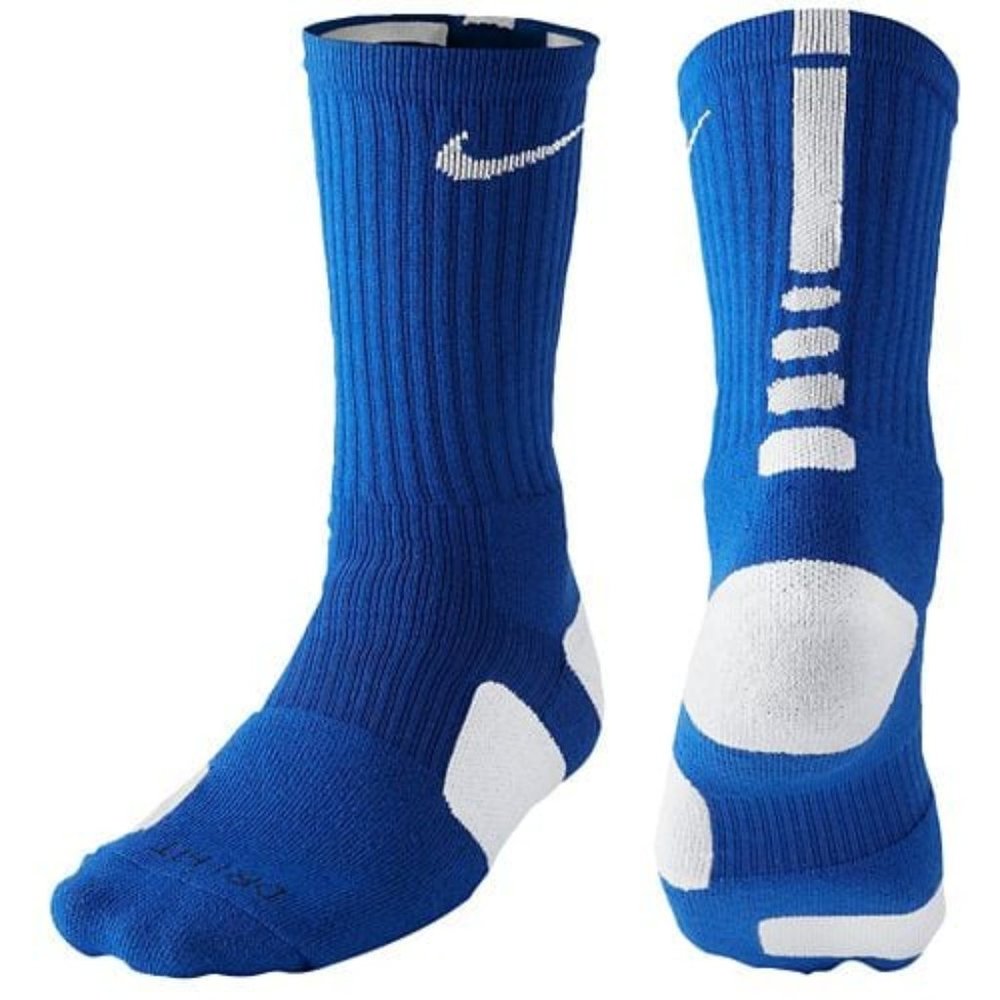 Men's Nike Elite Crew Socks | L | Royal Blue/White
